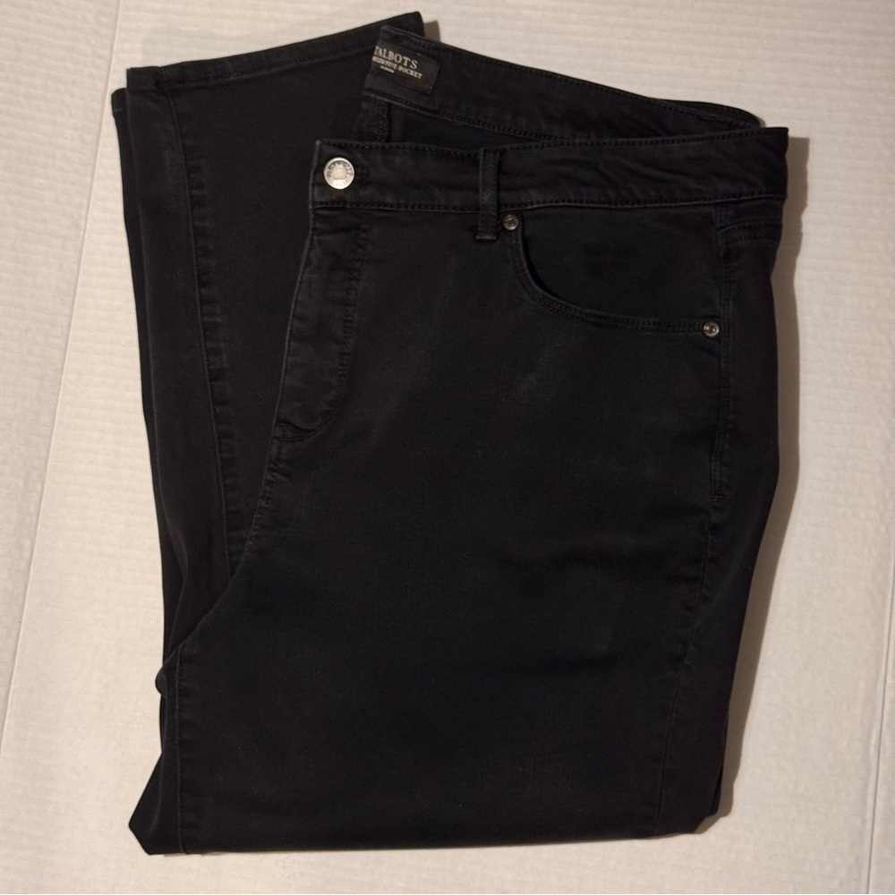 Talbots Black Flawless Five-Pocket Women’s Black Crop Jeans